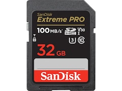 SanDisk Extreme Pro 32 GB SDHC Speicherkarte (2022) bis 100 MB/s, Cl10, U3, V30 (SDSDXXO-032G-GN4IN)