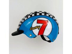Casco MINI 2 Kinder Fahrrad--Skihelm Lucky 7-blau-weiss 46-52cm