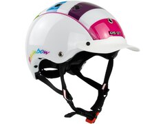 Casco MINI 2 Kinder Fahrrad--Skihelm Regenbogen-weiss 46-52cm
