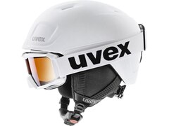 Uvex HEYYA PRO SET Kinderskihelm matt weiss-schwarz 51-55cm