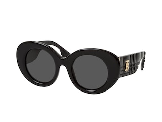 Burberry Sonnenbrille Damen BE4370U Margot - Rahmen: Schwarz, Linsen: Dunkelgrau -