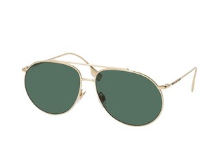 Burberry Sonnenbrille Damen BE3138 ALICE - Rahmen: Hellgold, Linsen: Dunkelgrün -