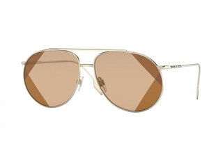 Burberry Sonnenbrille Damen BE3138 ALICE - Rahmen: Hellgold, Linsen: Brown Uv Printing -