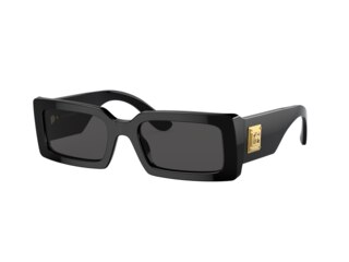 Dolce & Gabbana Sonnenbrille Damen DG4416 - Rahmen: Schwarz, Linsen: Dunkelgrau -