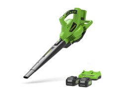Greenworks 24V + 24V Laubsauger & Laubbläser - inkl. 2x 4Ah Akkus und Ladegerät