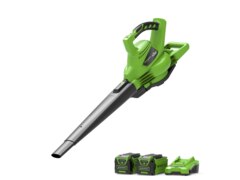 Greenworks 40V Laubsauger & Laubbläser - inkl. 2x 2Ah Akkus und Ladegerät