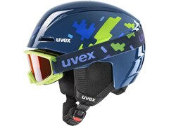 Uvex viti set Skihelm Kinder blue puzzle