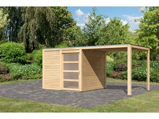 Karibu Qubic, Fichtenholz 19 mm, Flachdach (4010090798479) -