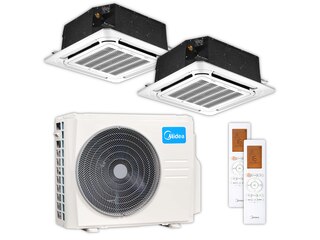 Midea Deckenkassetten-Set Multisplit | 3,5 kW + 3,5 kW -