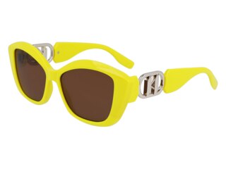 Karl Lagerfeld Kl6102s col. 703 Damen-Sonnenbrille Katzenauge gelb -