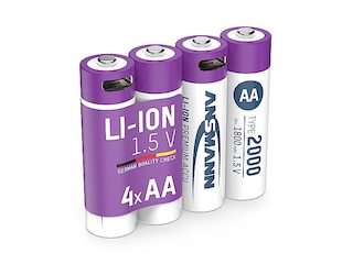 Ansmann Li-Ion Akku Mignon AA mit USB-C Kupplung, 4er Karton -