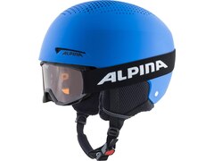 Alpina Kinder Skihelm / Snowboardhelm mit Brille ZUPO SET blau XS