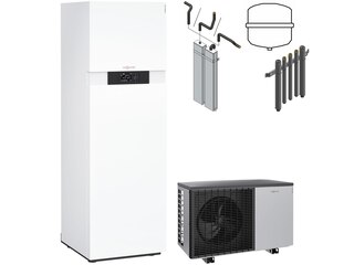 Viessmann Luft/Wasser-Wärmepumpe Vitocal 222-A AWOT-M-E-AC 221.A04 230V mit Regelung Vitotronic 200 + Pufferspeicher 100-E SVPA 42l, Anschluss oben - Z017614 -