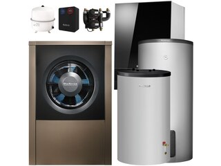 Buderus WLW196i-14 AR E Logaplus Wärmepumpen-Paket mit Warmwasserspeicher SH400 RS-B + Pufferspeicher P200.5 S-B für Mischkreis - 7739616994 -