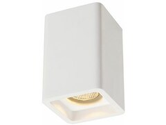 SLV Plastra Deckenleuchte, Cl-1, eckig, weißer Gips, Gu10, max.35W