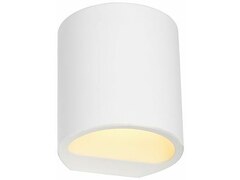 SLV Plastra Wandleuchte, GL 104 Round, weißer Gips, G9, max. 42W