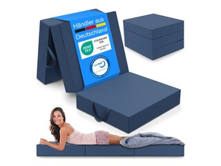 Aktivstop Bestschlaf Klappmatratze Gästematratze, 75x195x15 cm, blau -