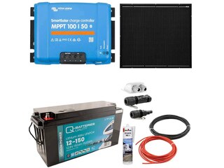 a-TroniX Solaranlage Wohnmobil 300W mit LiFePO4 12V 150Ah und Victron MPPT Laderegler -