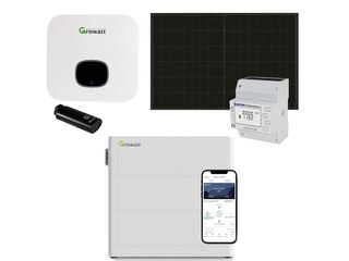 Growatt MIN3600-XH 3kWp PV Komplettanlage Glas Glas Modulen und 5,12 kWh Solarspeicher -