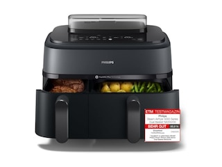 Philips - Steam Airfryer 5000 Series Dual Basket -
