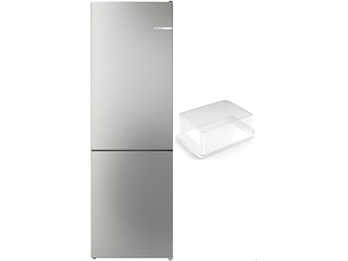 Bosch MKK67GNLAA Kühl-/Gefrierkombination bestehend aus KGN362LAF + KSZGGM00 metall-optik -
