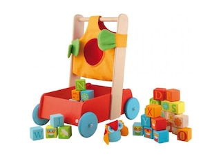 Sevi 82721 - Lauflernwagen mit Bausteinen -