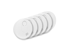 Slabo 6er Set Rauchmelder / Feuermelder / Brandmelder mit 10 Jahres-Batterie und fotoelektrischen Sensor - WEISS