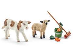 Farm Life Stallpflege mit Kalb und Schäfchen - 41422