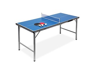 Relaxdays Midi Tischtennistisch 150 x 67 x 71 cm, tragbar -
