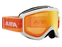 Alpina Smash 2.0 Multi Mirror Skibrille (813 weiß/orange, Scheibe: MULTIMIROR, orange)