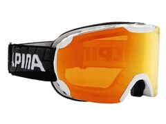 Alpina Pheos MM Skibrille (814 weiß/schwarz, Scheibe: MULTIMIRROR oange)
