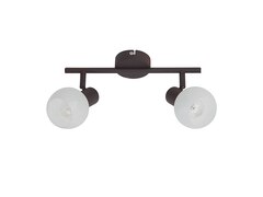 Brilliant Deckenstrahler Energiesparlampe E14 80 W 12913/20 Braun, Weiß