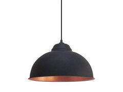Eglo Pendelleuchte Energiesparlampe, LED E27 60 W Truro 2 49247 Schwarz, Kupfer