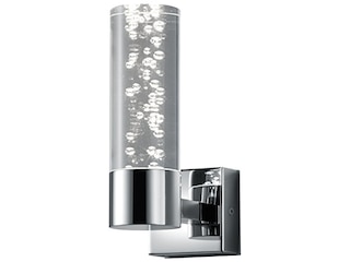 Trio LED-Bad-Wandleuchte, chrom, Acryl klar mit Bubbles 1xLED -