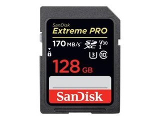 SanDisk Extreme PRO SDXC, 128 GB, 170 MB/s, UHS Class 3 (SDSDXXY-128G-GN4IN) -