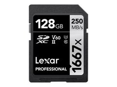 Lexar SDXC Professional 1667x UHS-II V60 U3 SDXC 128 GB - 250 MB/s (LSD128CB1667)