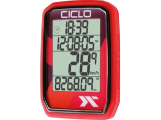 Ciclosport PROTOS 105 Fahrrad-Computer mit 5 Funktionen, rot -