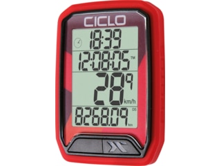 Ciclosport PROTOS 213 Fahrrad-Computer mit 13 Funktionen, Funk, rot -