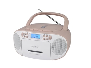 Reflexion RCR2260 Radio-Rekorder mit CD + Kassette weiß/pink -