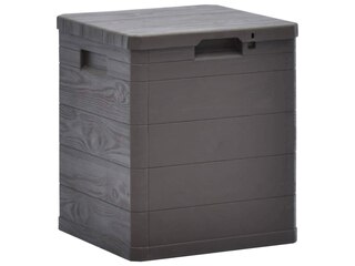 Yorten Abschließbare Garten Box 90 L aus Kunststoff mit Holzoptik 42,5 x 44 x 50 cm (L x B x H) Braun -