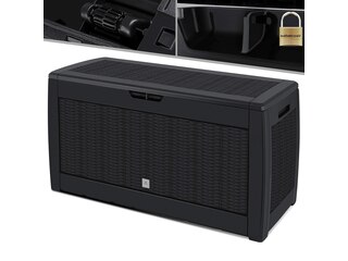 Kesser Auflagenbox Kissenbox 310 Liter Rattanoptik Anthrazit -
