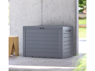 Prosperplast Gartentruhe 190 Liter aus Kunststoff in Anthrazit 78 x 43,3 x 55 cm -