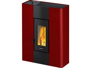 FreePoint Pelletofen Roxy bordeaux schwarz, bordeaux, bis 7kW Heizleistung -