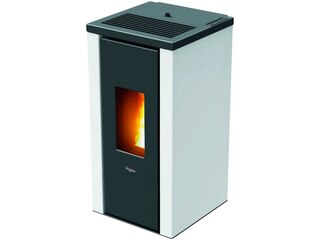 Pegaso Pelletofen Vera Stahl Weiß 6 kW inkl. 15 kg Pellets -