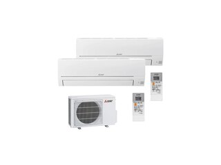 Mitsubishi Electric Basic Wandgerät Klimaanlage Multi Split Set MSZ-HR25VF + MSZ-HR35VF / MXZ-2HA40VF 2,5 + 3,5 kW -
