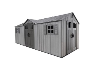 Lifetime Kunststoff Gerätehaus Neptun 610 cm x 243 cm x 241 cm Dunkelgrau -