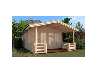 Weka Weekendhaus 137 B Gr.2   380 cm x 580 cm davon 200 cm überdachte Terrasse -