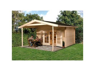 Weka Weekendhaus 137 A Gr.2  380 cm x 580 cm davon 200 cm Vordach -