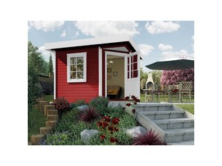 Weka Designhaus 213 Gr.2 5-Eck Schwedenrot BxT: 298 cm x 298 cm -