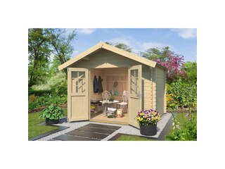 Weka Holz-Gartenhaus/Gerätehaus 209 Gr. 2,5  Natur BxT: 300 cm x 250 cm -